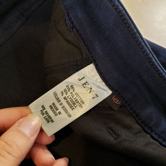 Jen7 by 7 For All Mankind Mid Rise Ankle Skinny Jeans Blue Size 24 - Picture 7 of 10